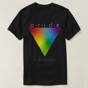 T-shirt Pride Trendy Rainbow Triangle Gay LGBTQ Queer Name
