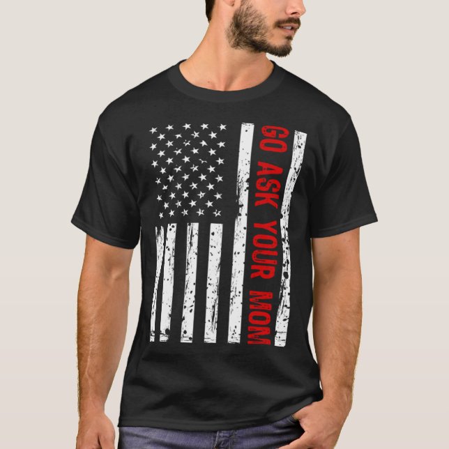 T-shirt Pride USA Flag & Father's Day Dad Grandpa Family M (Devant)