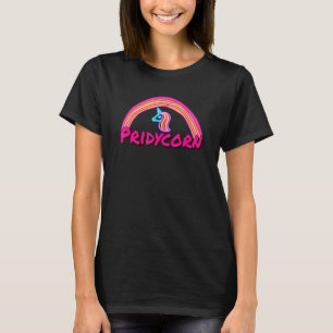 T-shirt Pridycorn Neon 2 Rainbow Fier Unicorn Colorant De
