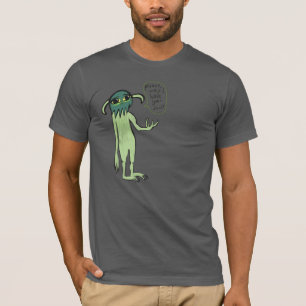 T-shirt Prier la chemise verte de monstre