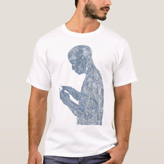 T-shirt Prière américaine 50/50 (blanche avec le bébé)