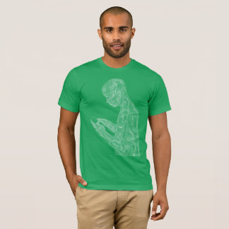 T-shirt Prière américaine (Kelly avec le blanc)