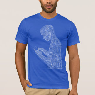 T-shirt Prière américaine (royale avec le blanc)