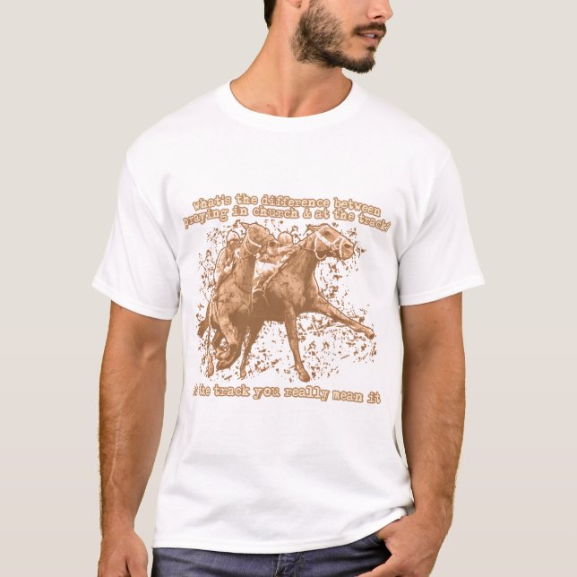 T-shirt Prière aux courses de cheval (Devant)