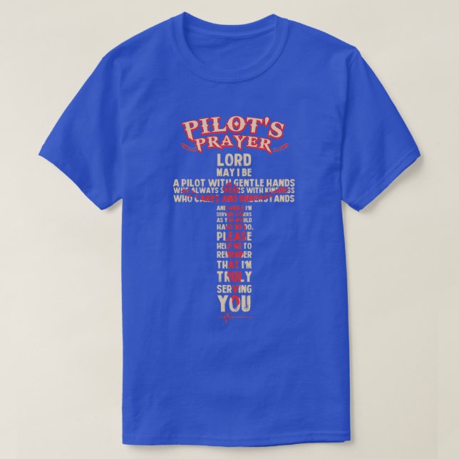 T-shirt Prière aux pilotes (Design devant)