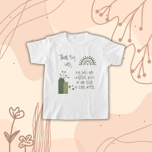 T-shirt Prière chrétienne pour enfants Olive Green  