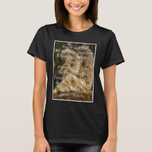 T-shirt Prière de l'ange de Dieu catholique chrétien Espag