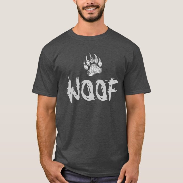 T-shirt Prière de l'ours en détresse Bear Paw WOOF (Devant)