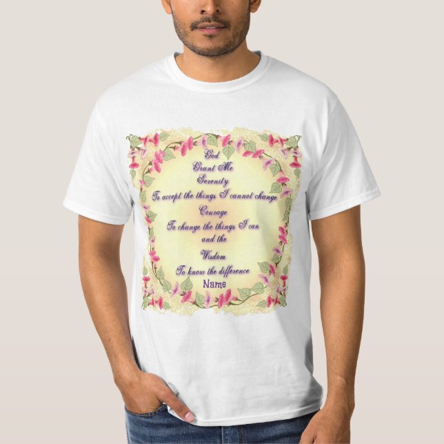 T-shirt Prière de sérénité du matin   (Devant)