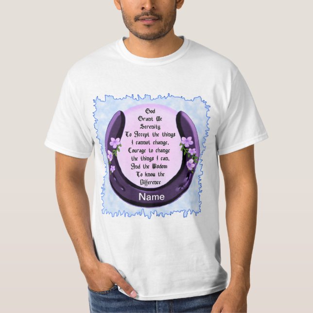 T-shirt prière de sérénité fer à cheval (Devant)