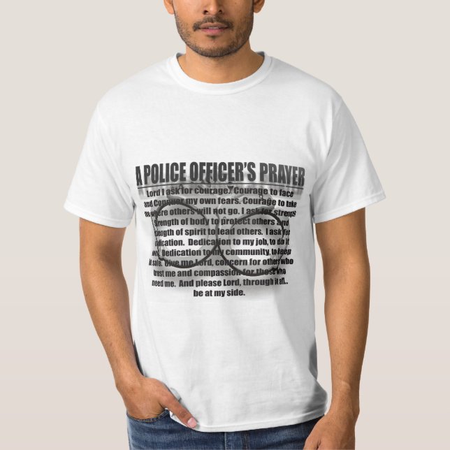 T-shirt Prière du policier (Devant)