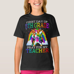T-shirt Prière Du Premier Jour De 5E Année Pour Mon Enseig