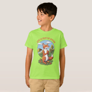 T-shirt Prière du renard de dessin animé – Message pour sa