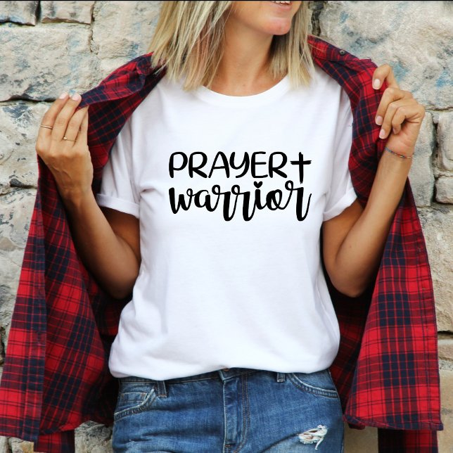 T-shirt Prière Guerrier Foi chrétienne moderne (Prayer Warrior Modern Christian Faith T-Shirt)