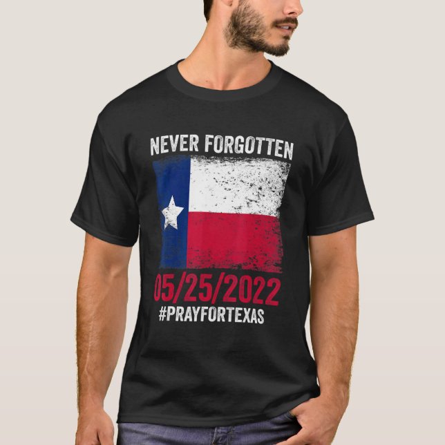 T-shirt Prière N'Oubliée Jamais Pour Le Support Du Drapeau (Devant)