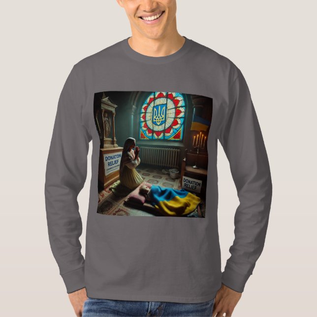 T-shirt Prière pour l’avenir de l’Ukraine (Devant)