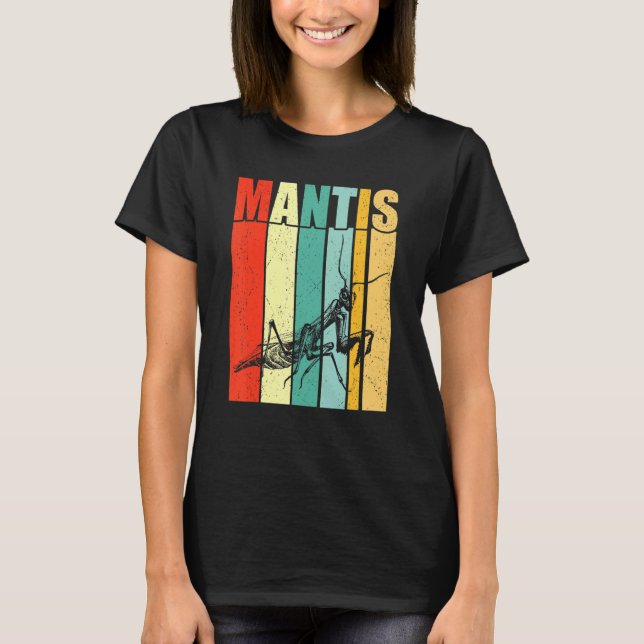T-shirt Prière Rétro Mantis Insectes Bugs Aime Prier Homme (Devant)