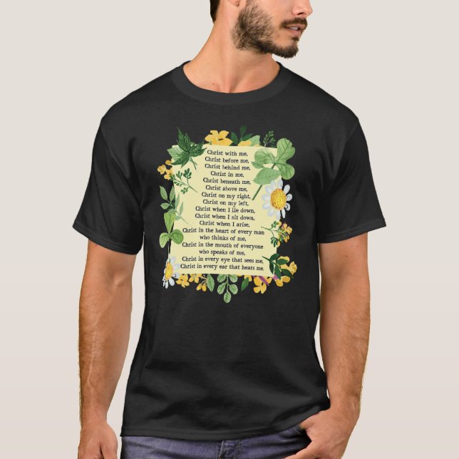 T-shirt Prière Saint Patrick Breastplate Cathol de la Fête (Devant)