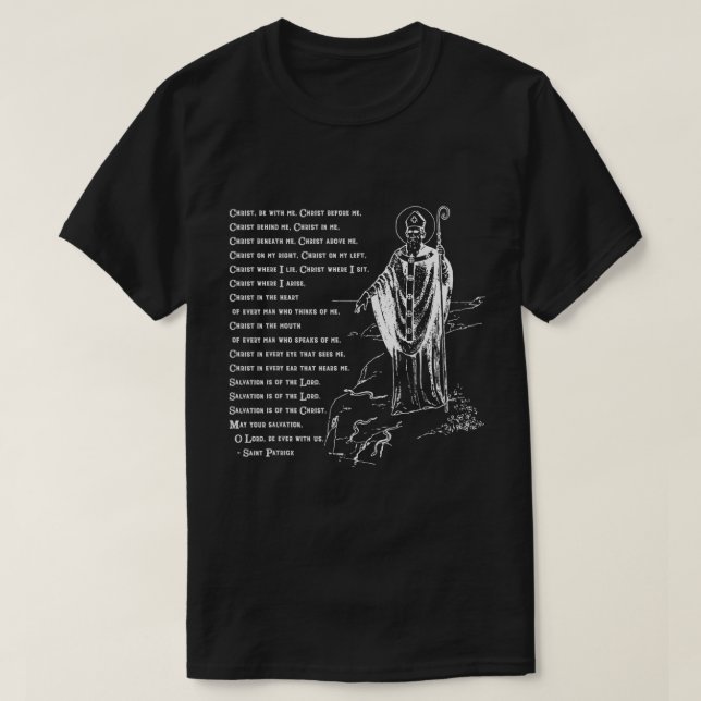 T-shirt Prière Saint Patrick Breastplate Catholique Saint  (Design devant)