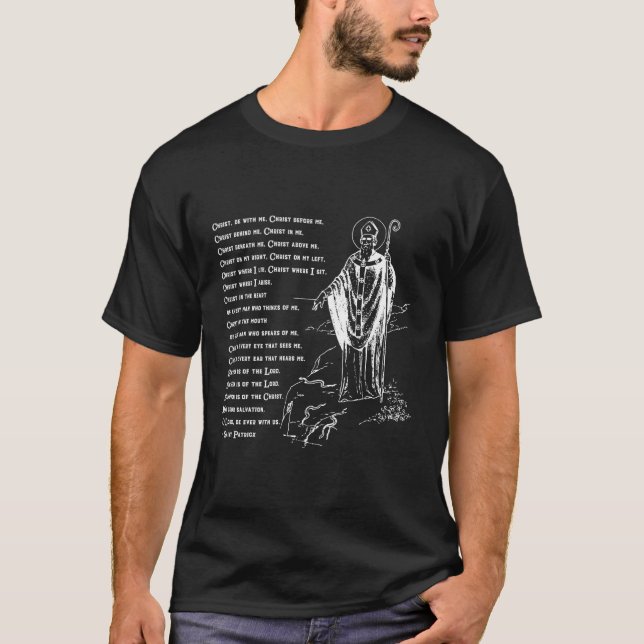 T-shirt Prière Saint Patrick Breastplate Catholique Saint  (Devant)