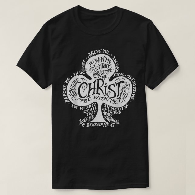 T-shirt Prière Saint Patrick's Breastplate Catholique Vert (Design devant)