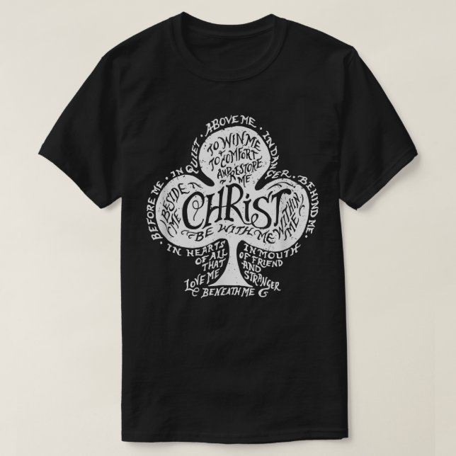 T-shirt Prière Saint Patrick's Breastplate Catholique Vert (Design devant)