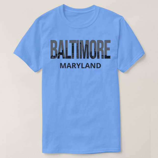 T-shirt Prière Skyline I du Maryland de Baltimore (Design devant)