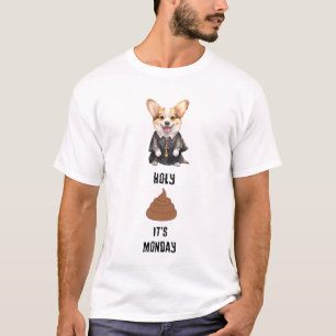T-shirt Priest Corgi Saint Poop C'est lundi
