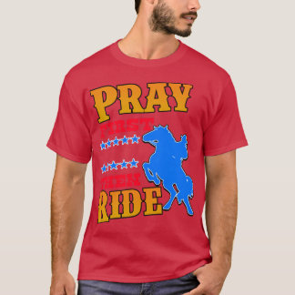 T-shirt Priez d'abord puis montez Christian Cowboy