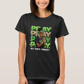 T-shirt Priez dessus par la foi Melanin Reine Christ