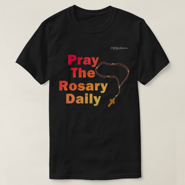 T-shirt Priez Le Rosaire Daily (Design devant)