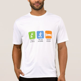 T-shirt Priez les hommes faciles de repos dur dur de