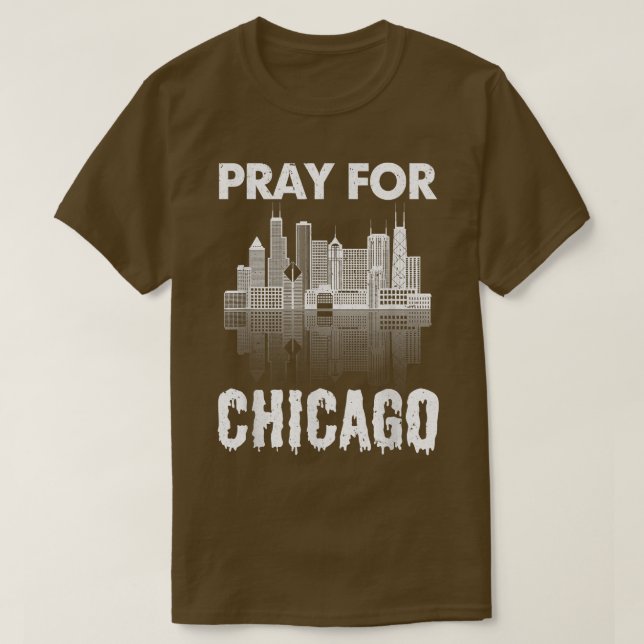 T-shirt Priez Pour Chicago Support Chicago Change Gun Refo (Design devant)