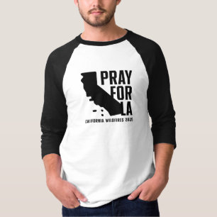 T-shirt Priez pour LA California 2025 feu de forêt 3/4 s r