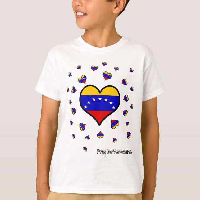 T-shirt Priez pour l'appui Venezuela d'aide du Venezuela (Devant)