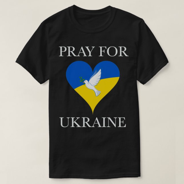T-shirt Priez pour le basculement ukrainien (Design devant)
