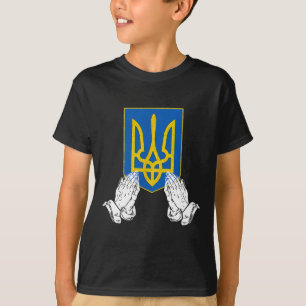 T-shirt Priez pour le drapeau de l'Ukraine vintage Nous vo