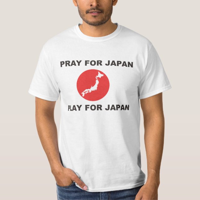 T-SHIRT PRIEZ POUR LE JAPON, JEU POUR LE JAPON (Devant)