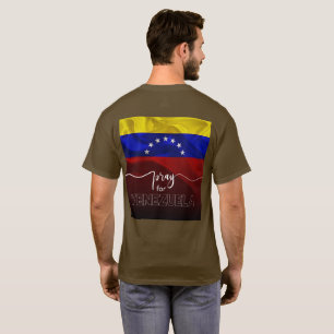 T-shirt Priez pour le Venezuela – Drapeau Vénézuélien Desi