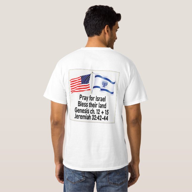 T-shirt Priez pour l'Israël, bénissez leur chemise de (Dos entier)
