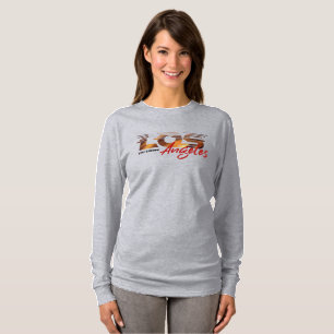 T-shirt Priez pour Los Angeles Femme Manches Longues