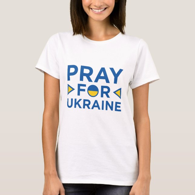 T-shirt Priez Pour L'Ukraine (Devant)