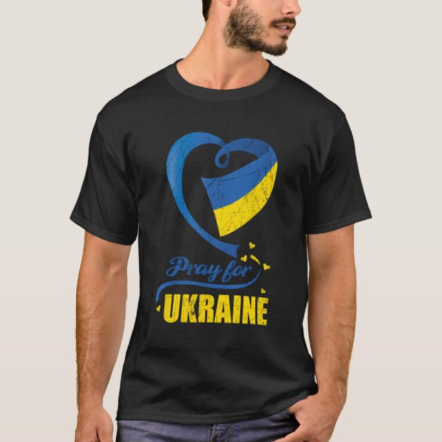 T-shirt Priez Pour L'Ukraine (Devant)