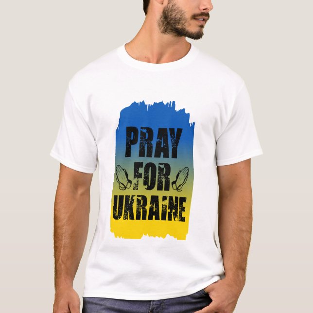 T-shirt Priez Pour L'Ukraine (Devant)