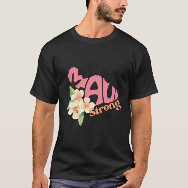 T-shirt Priez Pour Maui Hawaii Forte Soutien Maui Feu Sauv (Devant)