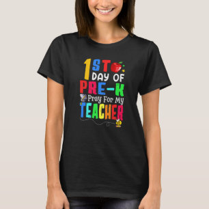T-shirt Priez pour mon enseignant Je suis prêt pour le 1er