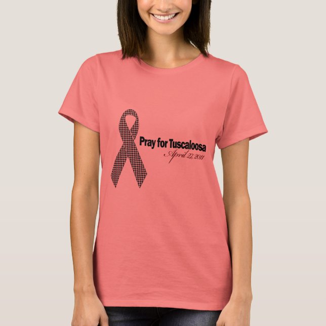 T-shirt Priez Pour Tuscaloosa Alabama (Houndstooth) (Devant)