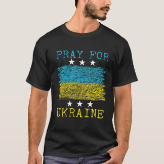 T-shirt Priez pour Ukraine drapeau ukrainien, ukrainien Vi