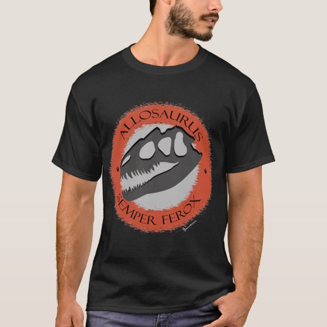 T-shirt PRIMALBEASTS "Allosaurus Semper Ferox " (Devant)