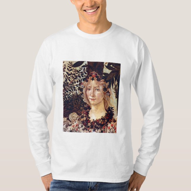 T-shirt Primavera, détail Flora, Botticelli C. 1482 (Devant)